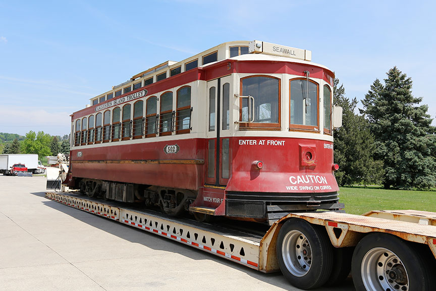 Gomaco Trolley Company Reconditioning Replica Council Crest Trolleys
